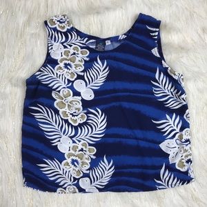Vintage Hawaiian tank crop top hibiscus collection